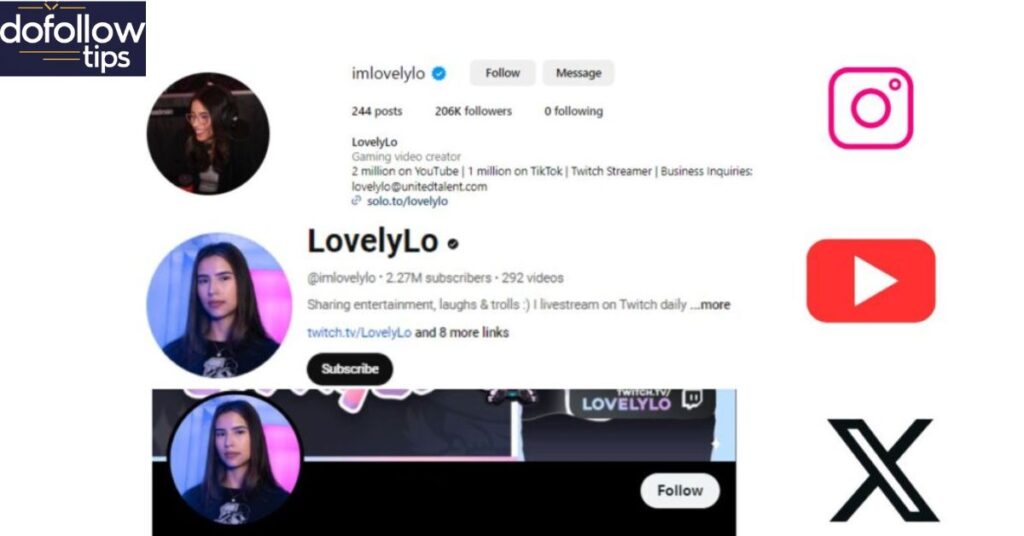 LovelyLo Social Media Accounts