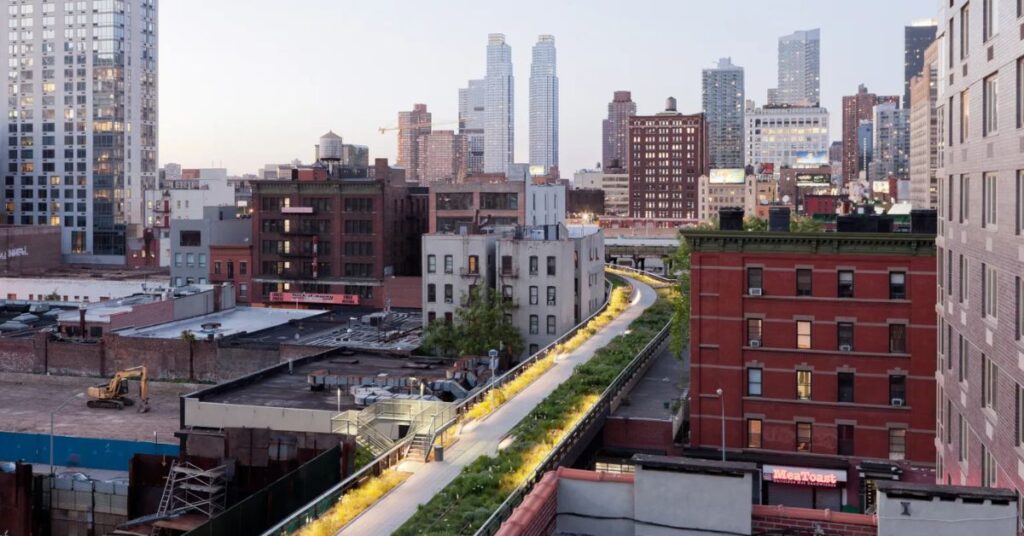 10. 17 round trips along the High Line in New York City